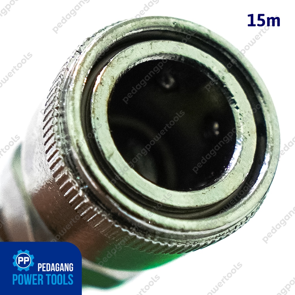 TEKIRO Selang Recoil Hose 15 meter Hijau Spiral Kompresor Angin Udara