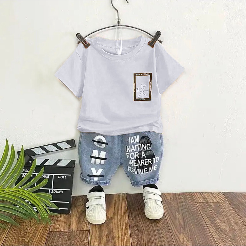 PROMO-SETELAN ANAK KAOS CELANA DENIM JEANS 1-5 TAHUN SETELAN ANAK LAKI-LAKI PAKAIAN ANAK LAKI LAKI FASHION ANAK