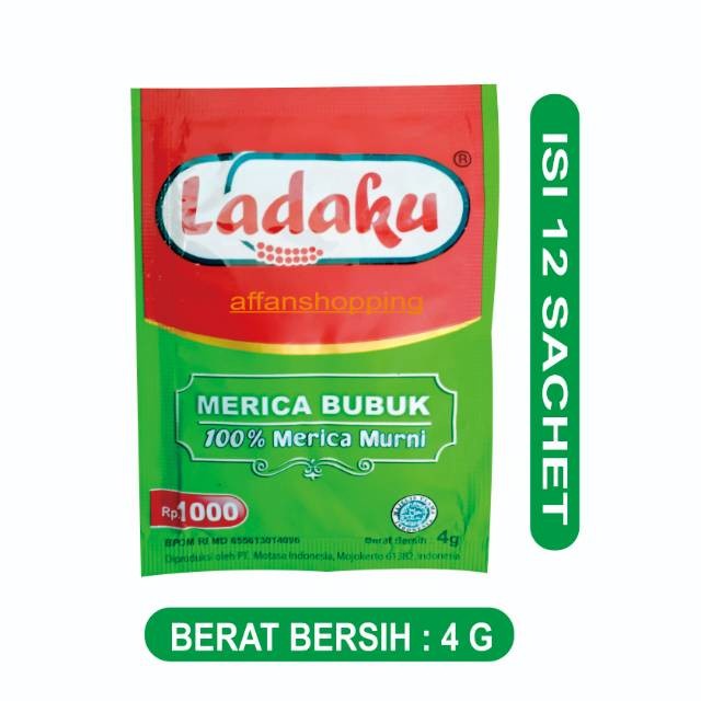 

Merica Bubuk Ladaku 12 Sachet 4gr Merica Murni