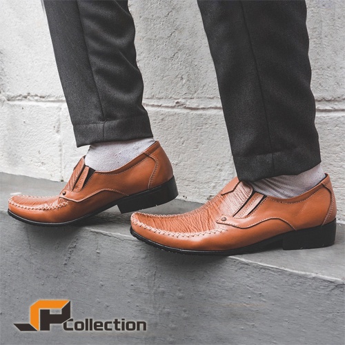 Original SPATOO Kode 209 Tan - Sepatu PDH Kulit Sapi Asli Jaminan Uang Kembali Jika Bukan Kulit