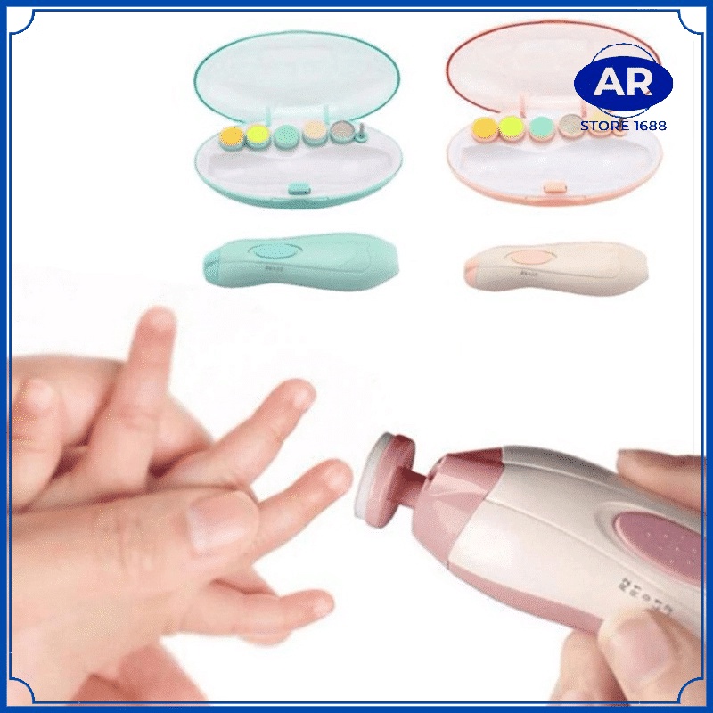 AR SET BABY NAIL TRIMMER AUTOMATIC GUNTING KUKU BAYI ELEKTRIK 6IN1 / PEMOTONG KUKU BAYI