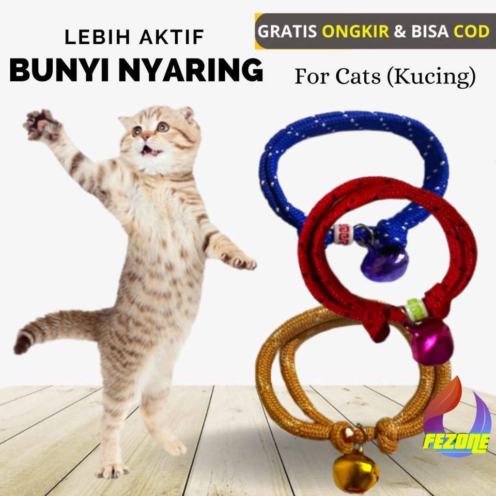 Kalung Kucing Prusik Lonceng 14mm FEZONE