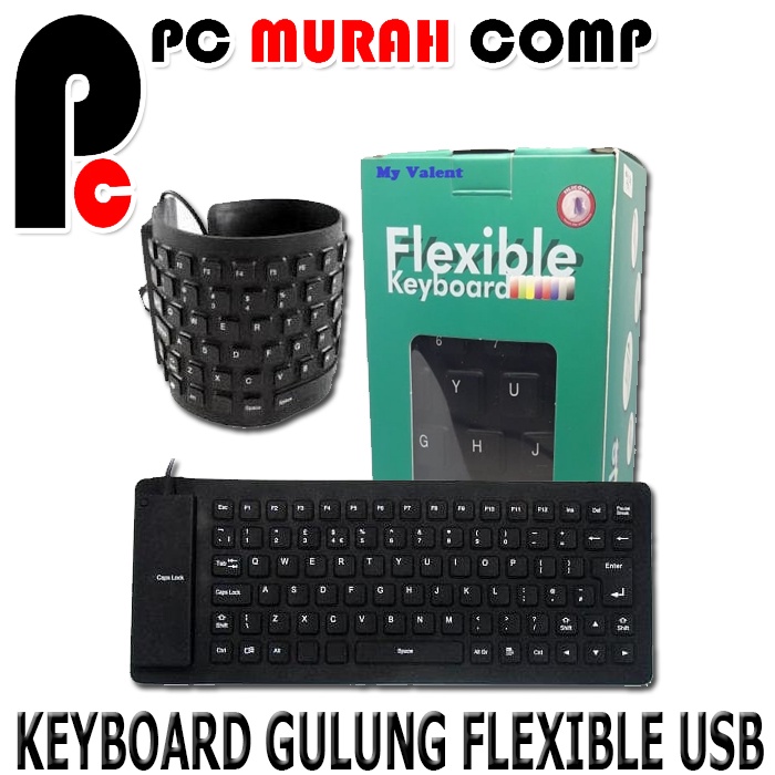 Keyboard Mini Flexible Keyboard Gulung USB