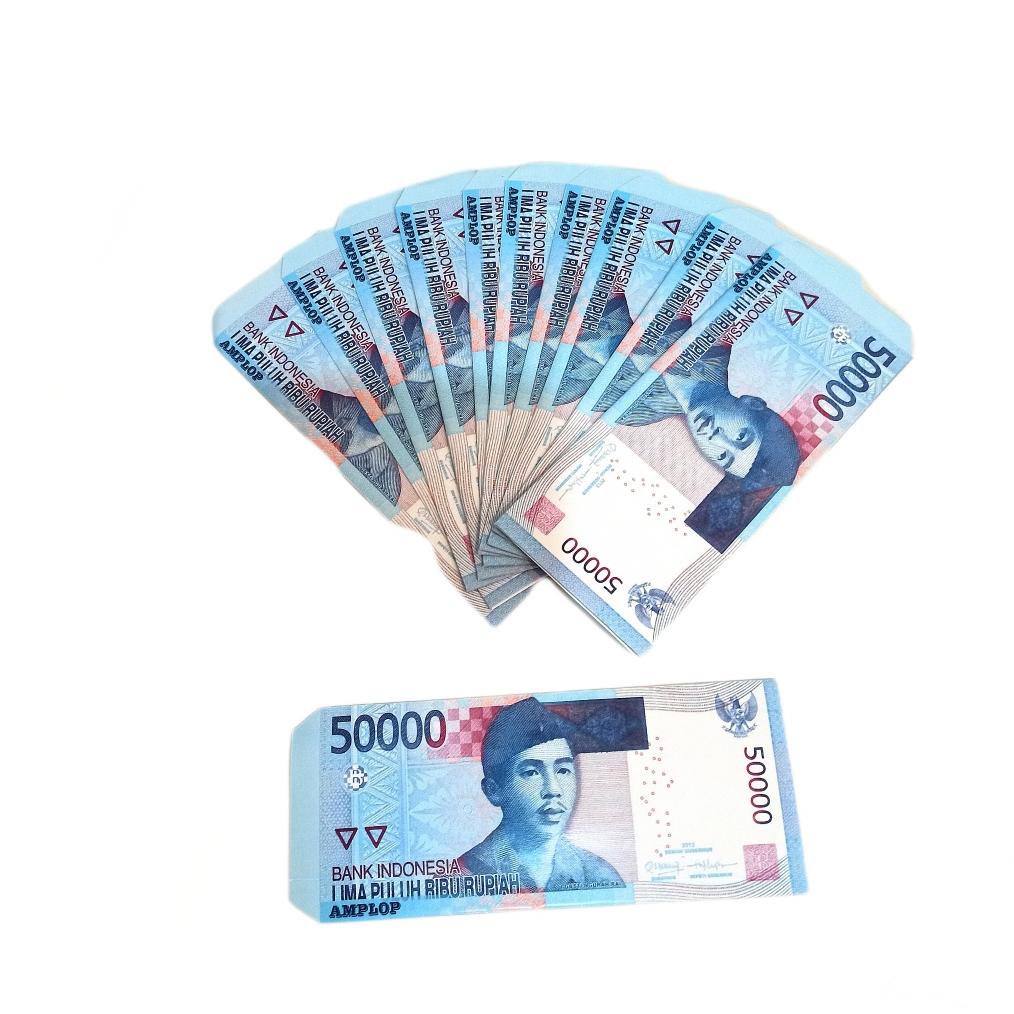 

AMPLOP ANGPAO LEBARAN IMLEK NATAL 16X7CM THR GAMBAR UANG RUPIAH UNIK HADIAH PRANK .