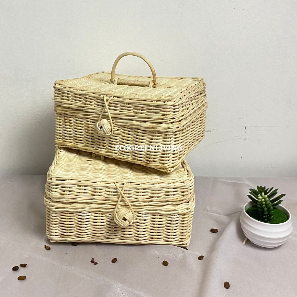 BOX ROTAN TUTUP / HAMPERS HANTARAN SESERAHAN BOX SERBAGUNA