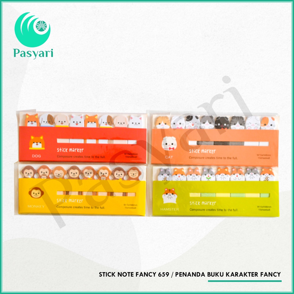 

STICK NOTE FANCY 659 / Penanda Buku Karakter Fancy