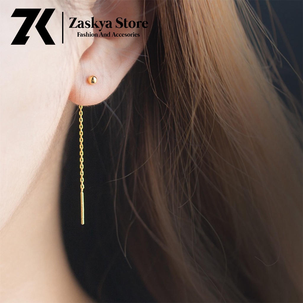 [COD] Anting Rumbai Panjang Boba Bahan Titanium Kekinian