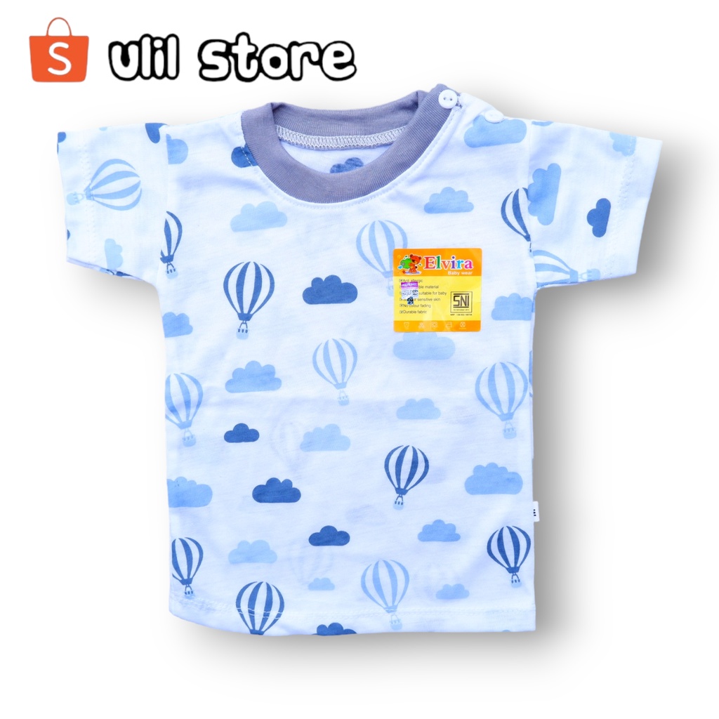 6pcs Baju Bayi Atasan Pendek Kaos Oblong SNI