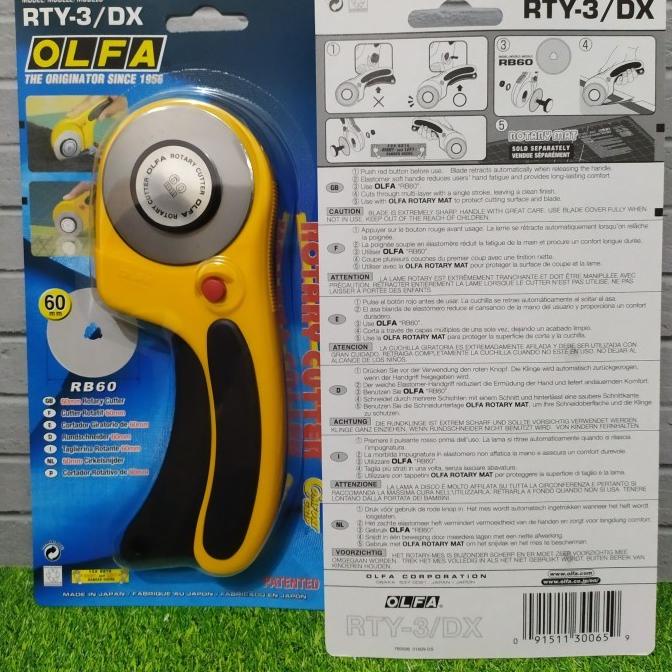

OLFA RTY 3 Pemotong Kain Rotary Cutter 60mm RTY-3/DX