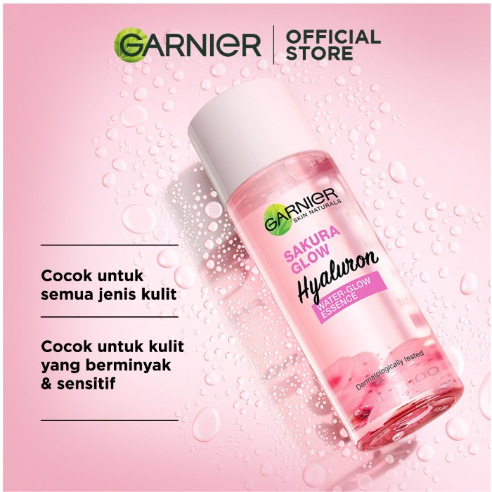 Garnier Sakura Glow Hyaluron Water Glow Essence - Melembabkan Kulit dari Dalam