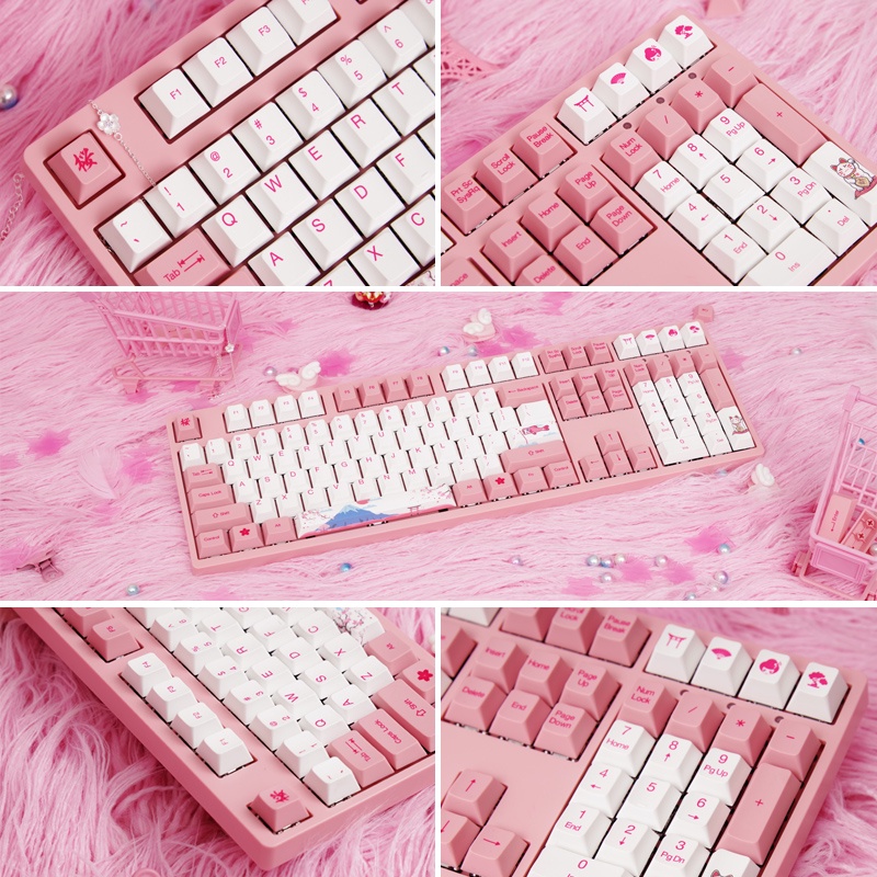 AKKO MECHANICAL KEYBOARD GAMING MOUNT FUJI SAKURA 108 KEYS WIRED