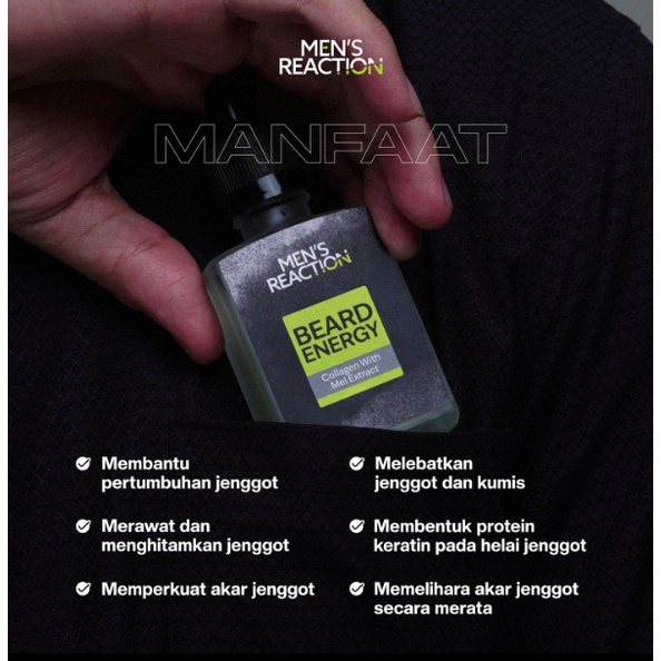 Beard Energy Serum - Serum Brewok By Mens Reaction Gratis Emas