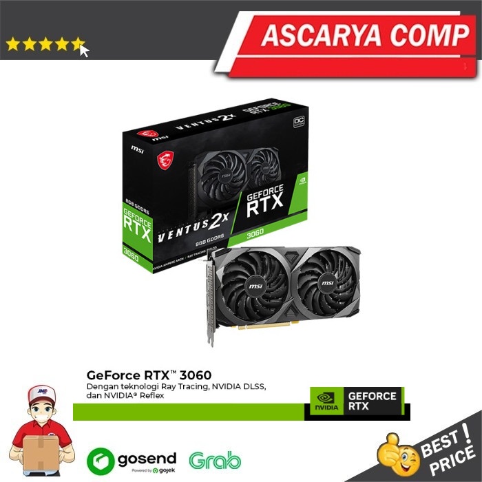 MSI GeForce RTX 3060 VENTUS 2X 8G OC | GeForce RTX 3060 8GB GDDR6
