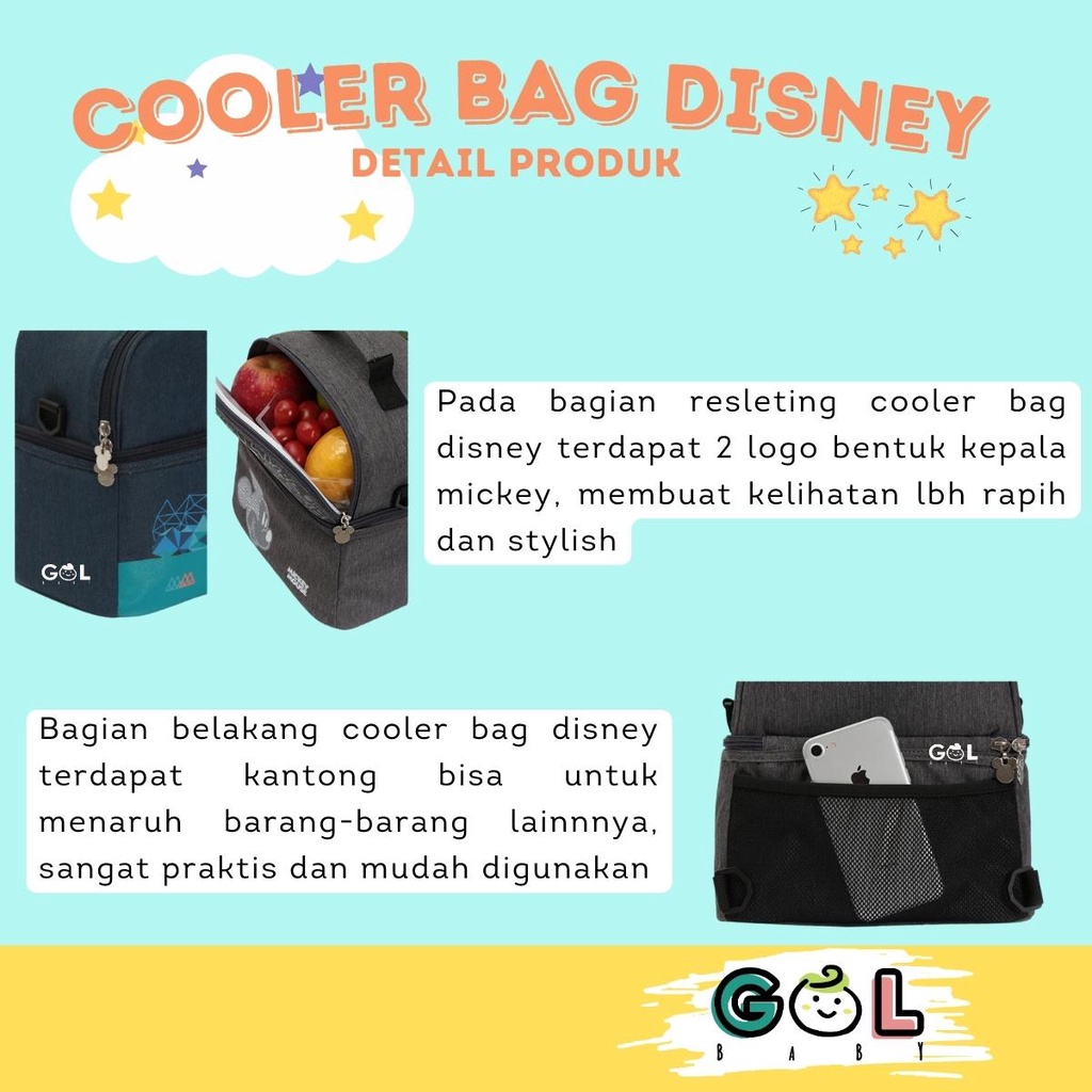 Cooler Bag Tas Asi Cartoon Mummy Feeding Bottle Cooling Backpack(FREE 2 ICE PACK DAN 3 BOTOL)