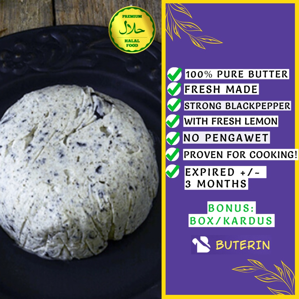 

Butter Steak Black Pepper with Lemon for Barbeque Grill Halal Siap Saji BUTERIN