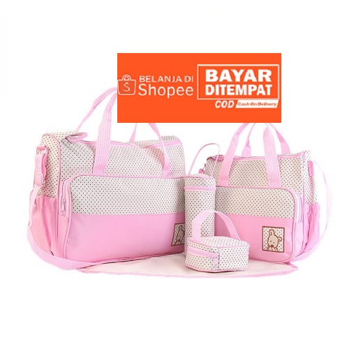PAKET 5IN1 TAS PERLENGKAPAN BAYI TAS TRAVELLING BAYI TAS BAYI TAS ANAK TAS TRAVEL IBU BAYI BALITA TA