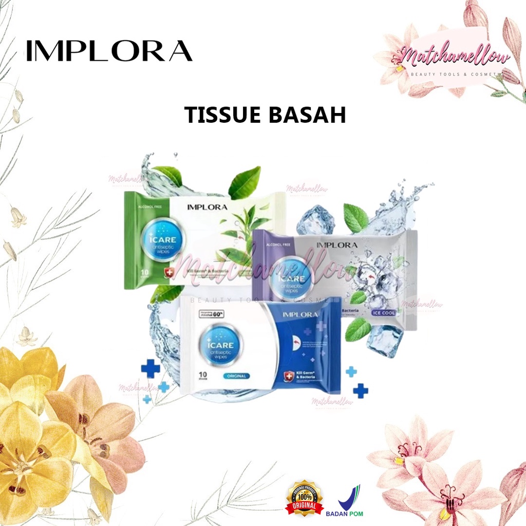 ❄️MATCHA❄️ IMPLORA TISSUE BASAH / IMPLORA ANTISEPTIC WIPES /IMPLORA ANTISEPTIK