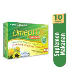 Omepros Mini Caps Soft Capsul 10 Kapsul - Obat / Suplemen Kesehatan / Suplemen Makanan / Omega 3 / P