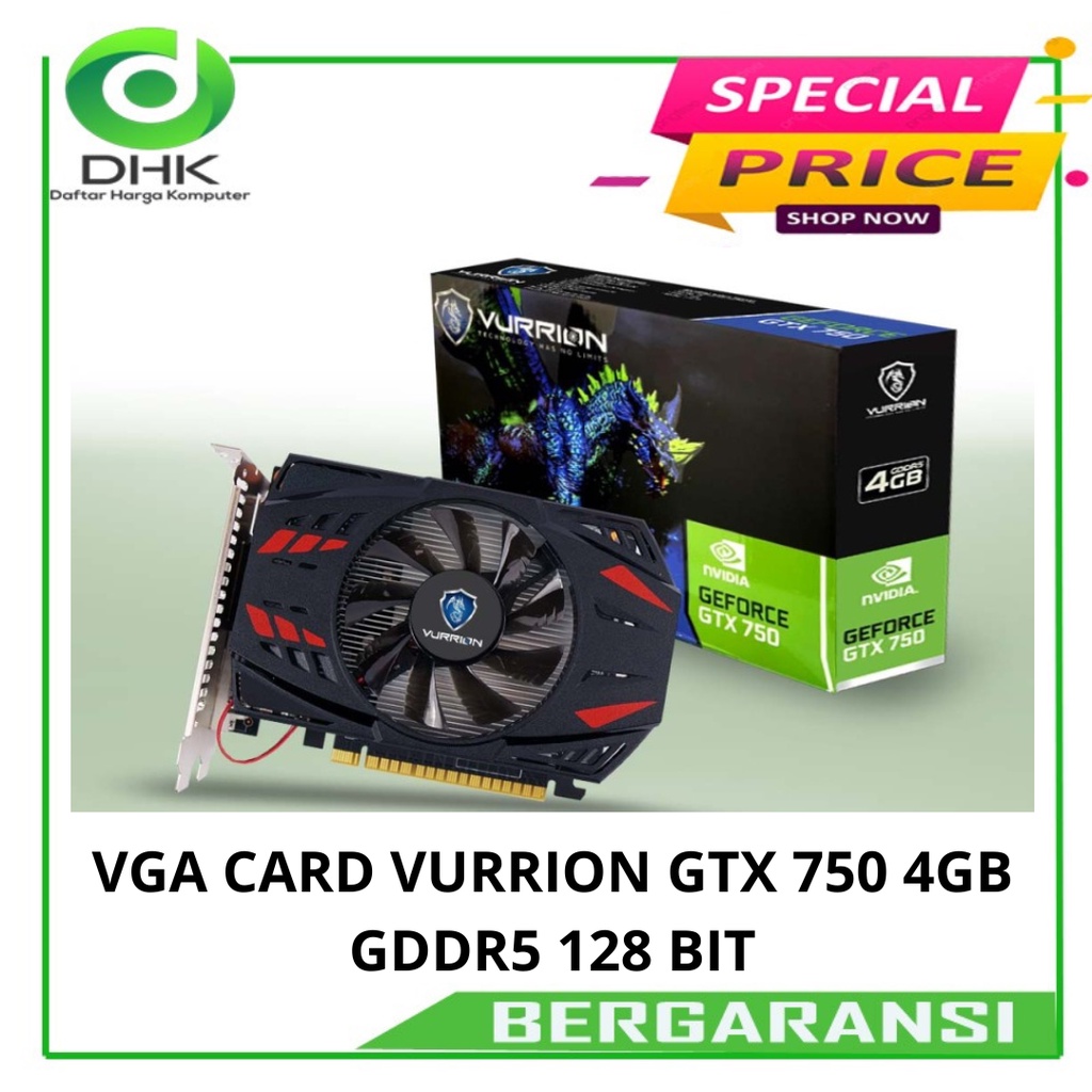 VGA CARD VURRION GTX 750 4GB GDDR5 128 BIT