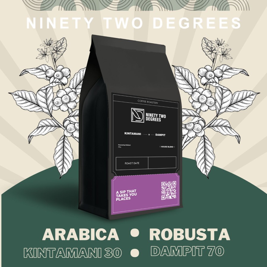 

NTD NinetyTwo Degress House Blend 30% Kintamani 70% Dampit Roast Beans