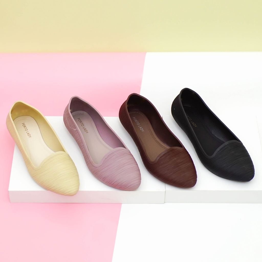 WHA - Porto Leveling Sepatu Wanita Flat Shoes Korea Nyaman Cantik Casual Porto Lady Original Porto Lady
