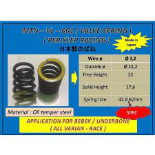 per klep MTN JAPAN mio beat matic bebek 34mm spring japan original valve vl002