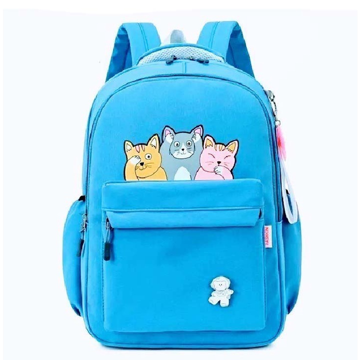 Tas Ransel trio cat Backpack Unisex School Bag with cute cat Design SD SMP SMA
