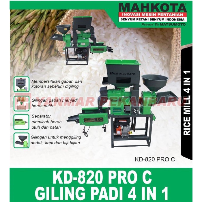 Gilingan Padi 4 In 1 KD 820 PRO C MAHKOTA