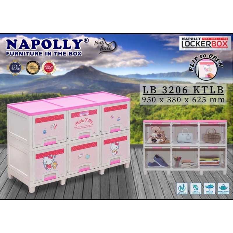 LOCKER BOX NAPOLLY LEMARI PLASTIK NAPOLLY LEMARI PLASTIK FLIP PINTU SLIDING NAPOLLY LEMARI PLASTIK TRIPLE NAPOLLY