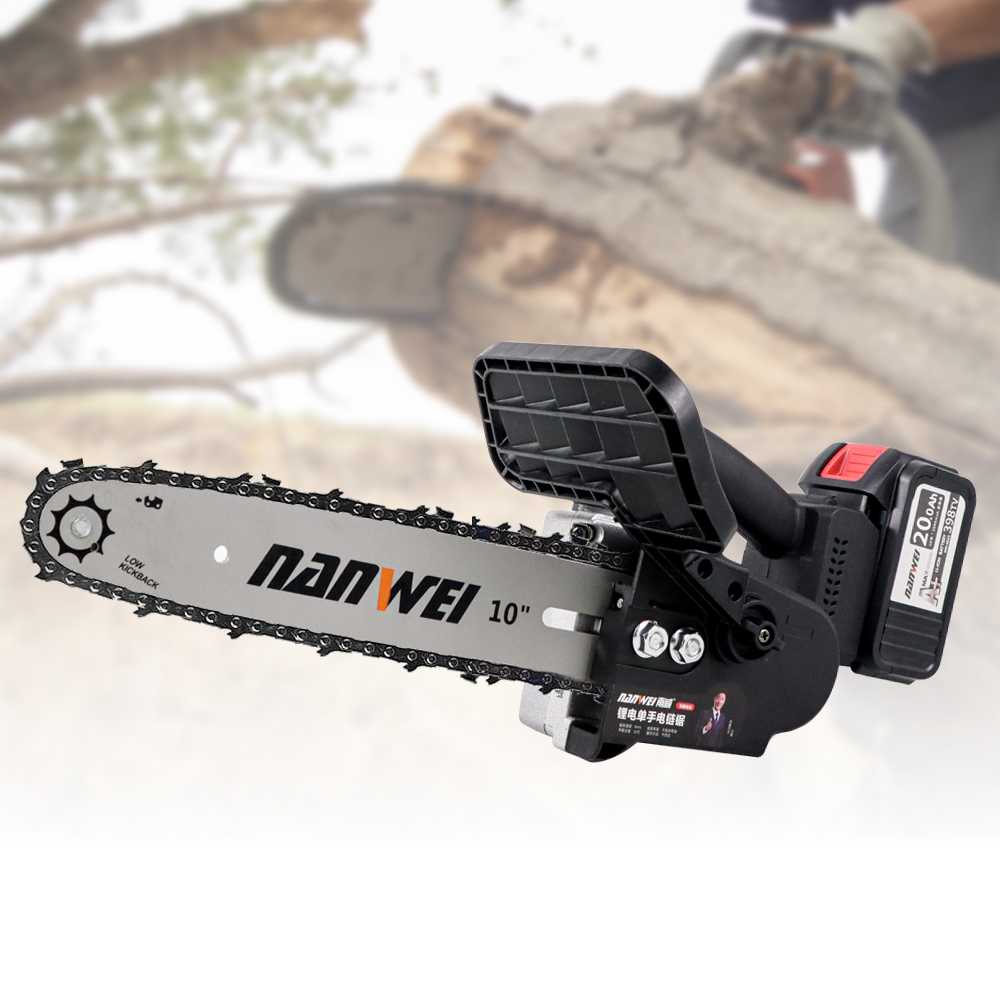 (BISA COD) FTIHSHP NANWEI Gergaji Mesin Senso Cordless Chainsaw 20Ah 10 Inch - 398TV