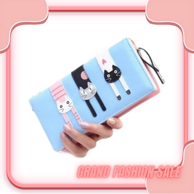 [LOKAL] DOMMO - D1104 TRIPLECAT BISA BAYAR DI TEMPAT COD - Dompet Panjang Wanita MORYMONY