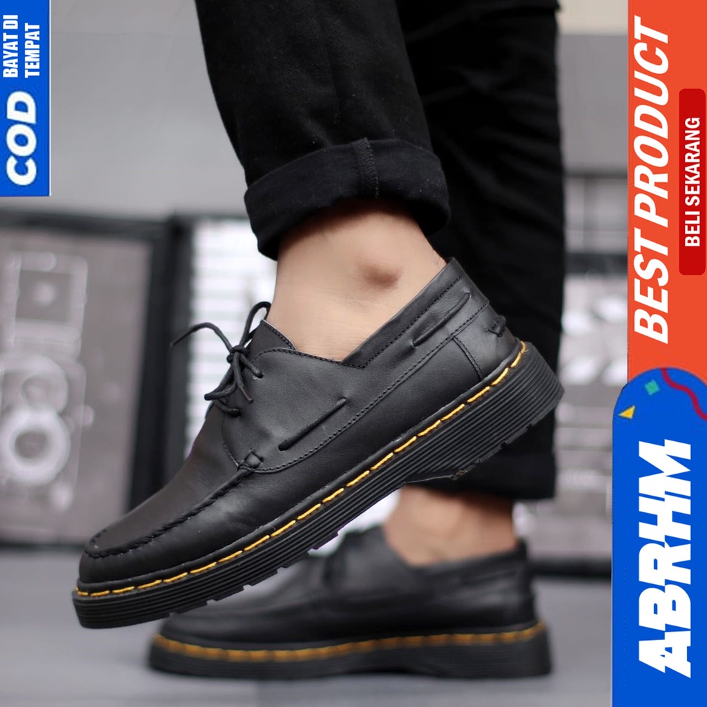 Sepatu Docmart Pria Formal Kulit Asli Zapato Abrhm