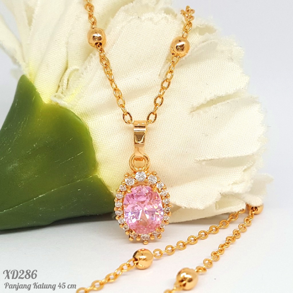 PGX Kalung Wanita Xuping Aksesoris Fashion Perhiasan Lapis Emas Premium - XD286