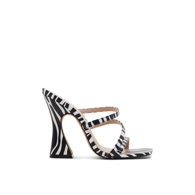 Sepatu Heels ALDO Original Open toe Slop Santai Aesthetic Ori Hugar Strappy Wanita Woman Hitam Rubbe