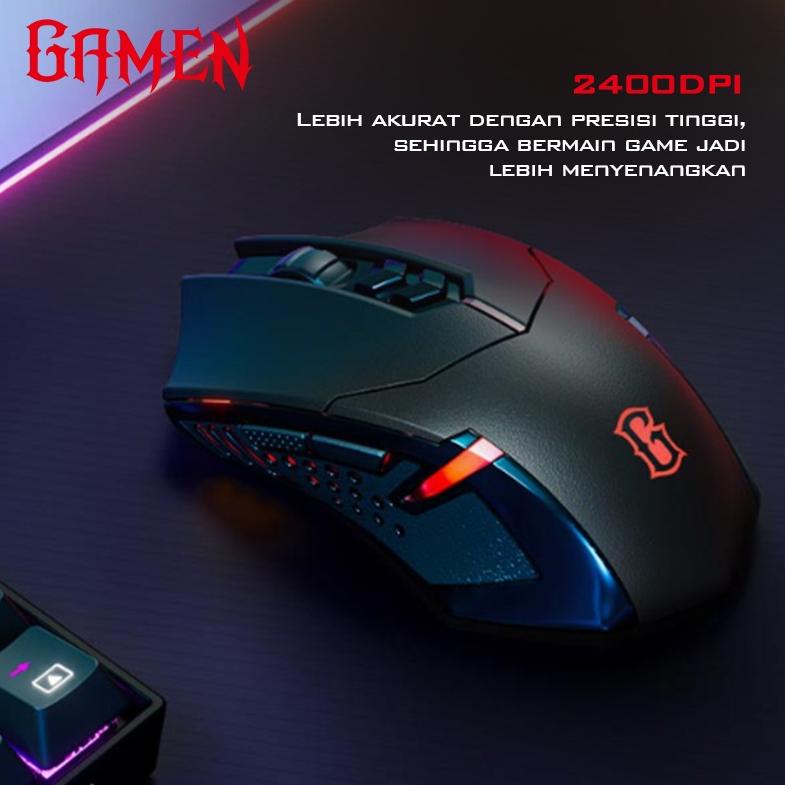 Mouse Gaming Wireless GAMEN GM300W 2400 DPI Mouse USB Original