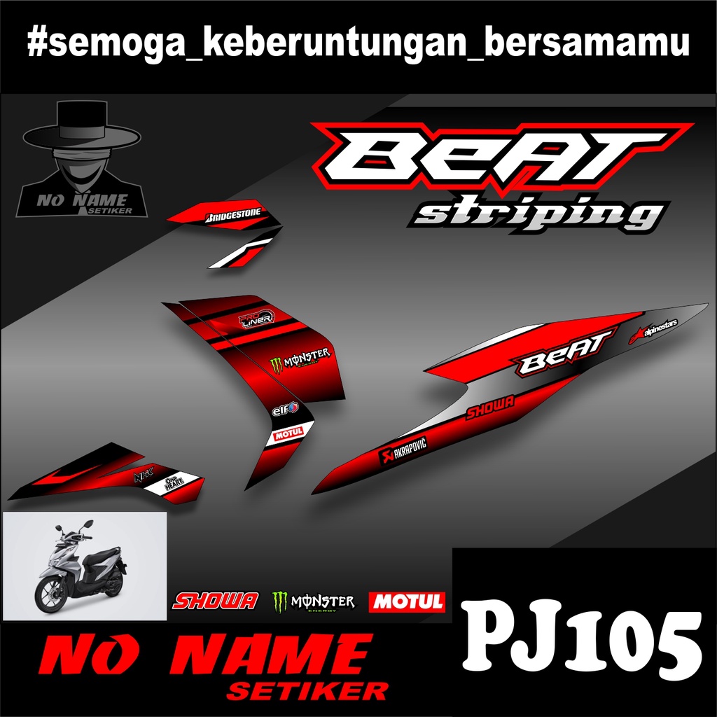 Striping BEAT NEW ESP ISS CBS DELUXE 2020-2021 (pj105) - Sticker Lis Variasi New Beat Esp Beat Street 2020 - 2021