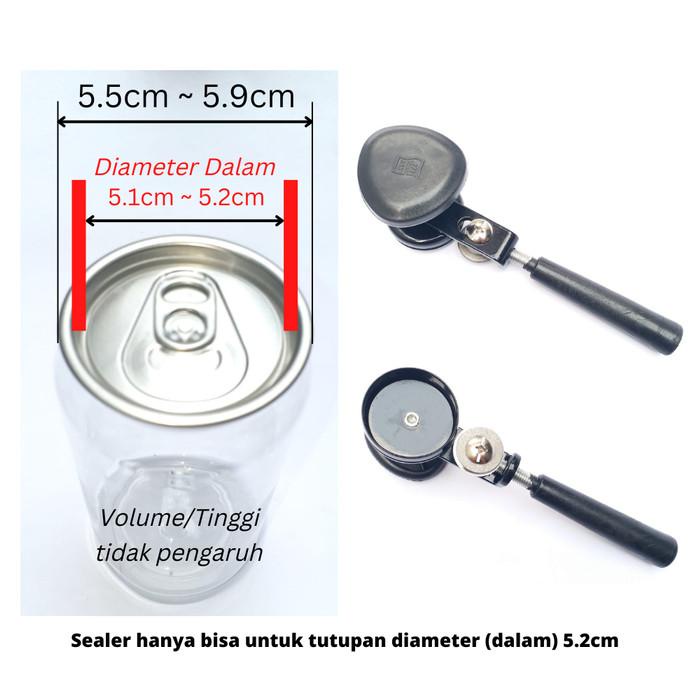 POPcan PETcan Seamer Alat Manual Can Sealer Penutup Kaleng Botol 5.2cm