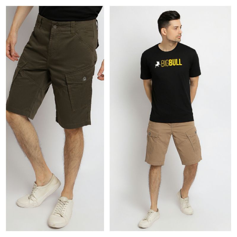 CRGD402B BROWN CRGD402K KHAKI CELANA PENDEK CARGO LOIS ORIGINAL PRIA