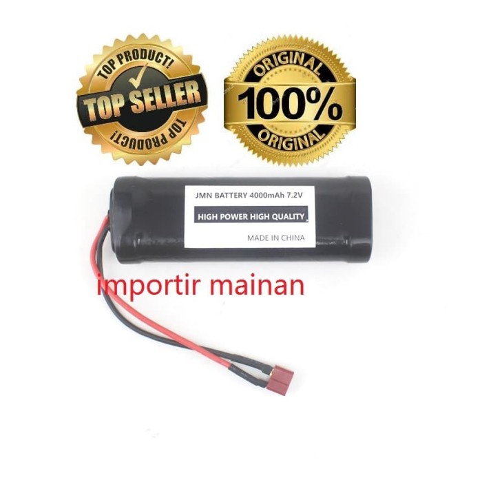Battery Nimh 7.2V 4000Mah Soket T For Heng Guan Hg P407 Rgt 86100 #Original