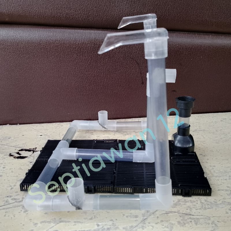 Rangkain Pipa Air Terjun Pasir Silika Full Set Plus Filter Undergravel  untuk aquarium 20-40cm
