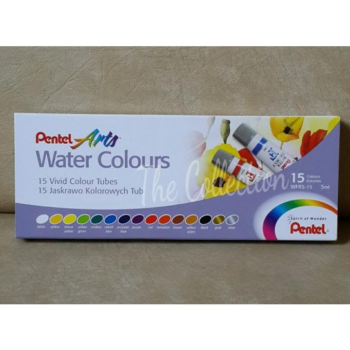 

ATK0319PT 15 warna Cat Air PENTEL WFRS 15 Watercolour Art color