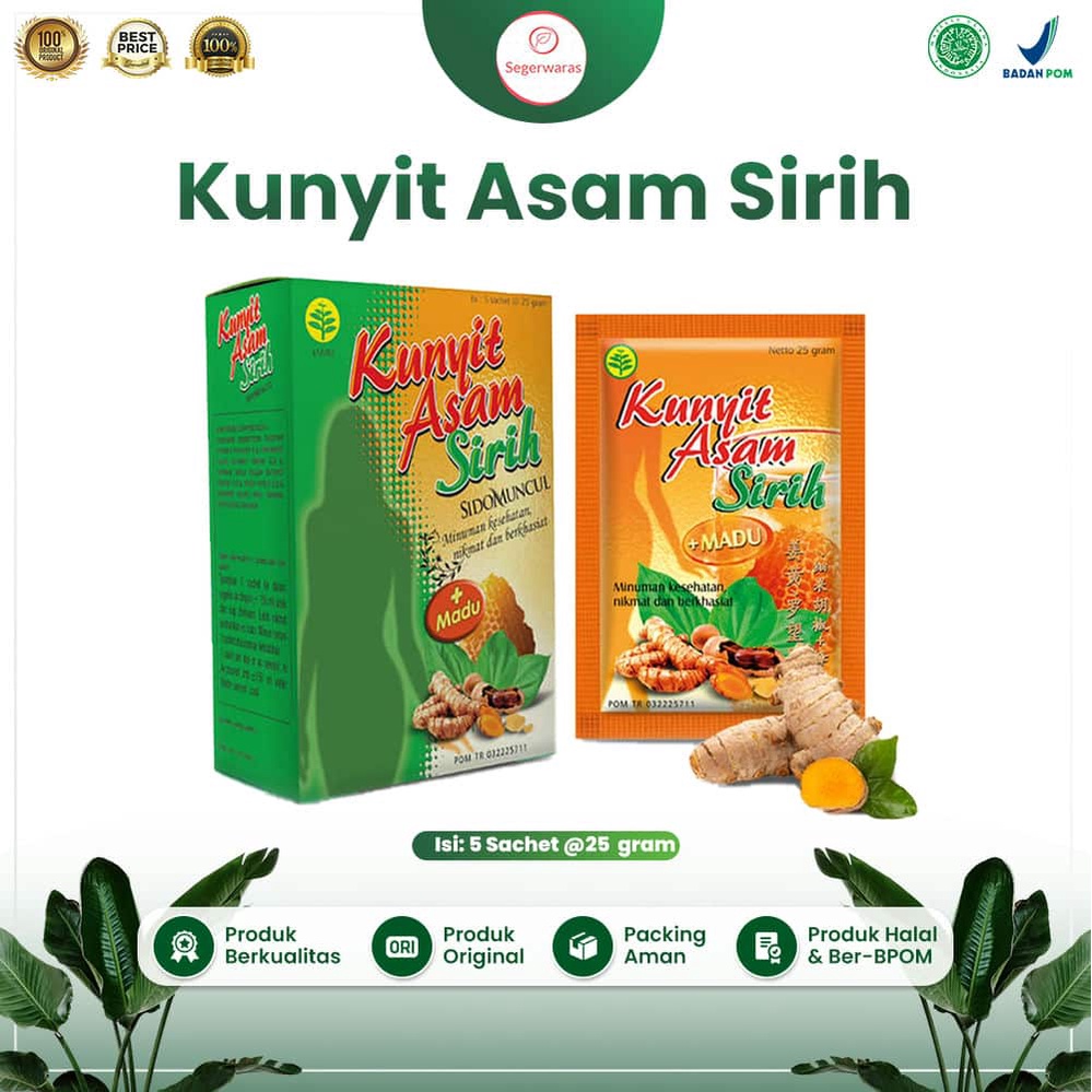 

☘️Segerwaras☘️ Kunyit Asam Sirih- Minuman Instan Herbal Mengurangi Bau Badan