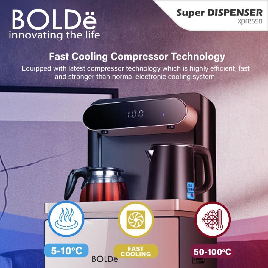 Dispenser Espresso Bolde Smart Fountain Xpresso Galon Bawah Coffee Bar Dispenser Kopi Smart Water Dispenser