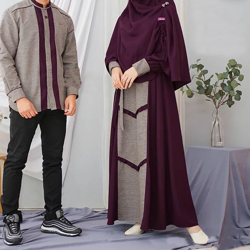 ♧ [R.A] Asoka Couple Baju Gamis Muslim Syarii Plus Kemeja Muslim Lengan Panjang Terlaris ✧