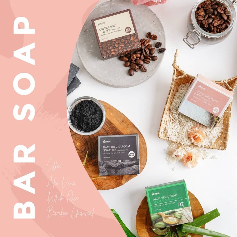 Hanasui Bar Soap Sabun Mandi With Scrub For All Skin Types 60gr