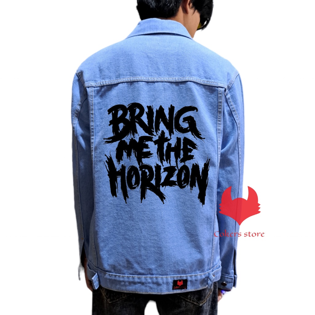 Jaket Jeans Pria Sablon Gambar Belakang - BIOBLITZ BRING ME THE HORIZON