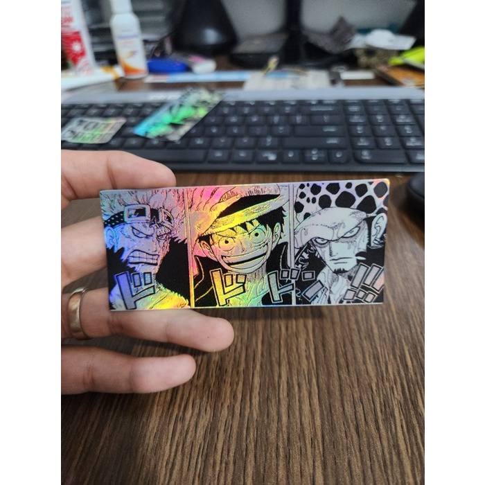 

Sticker Hologram Anime Besar - PSH1518 - One Piece - Luffy Law Kid
