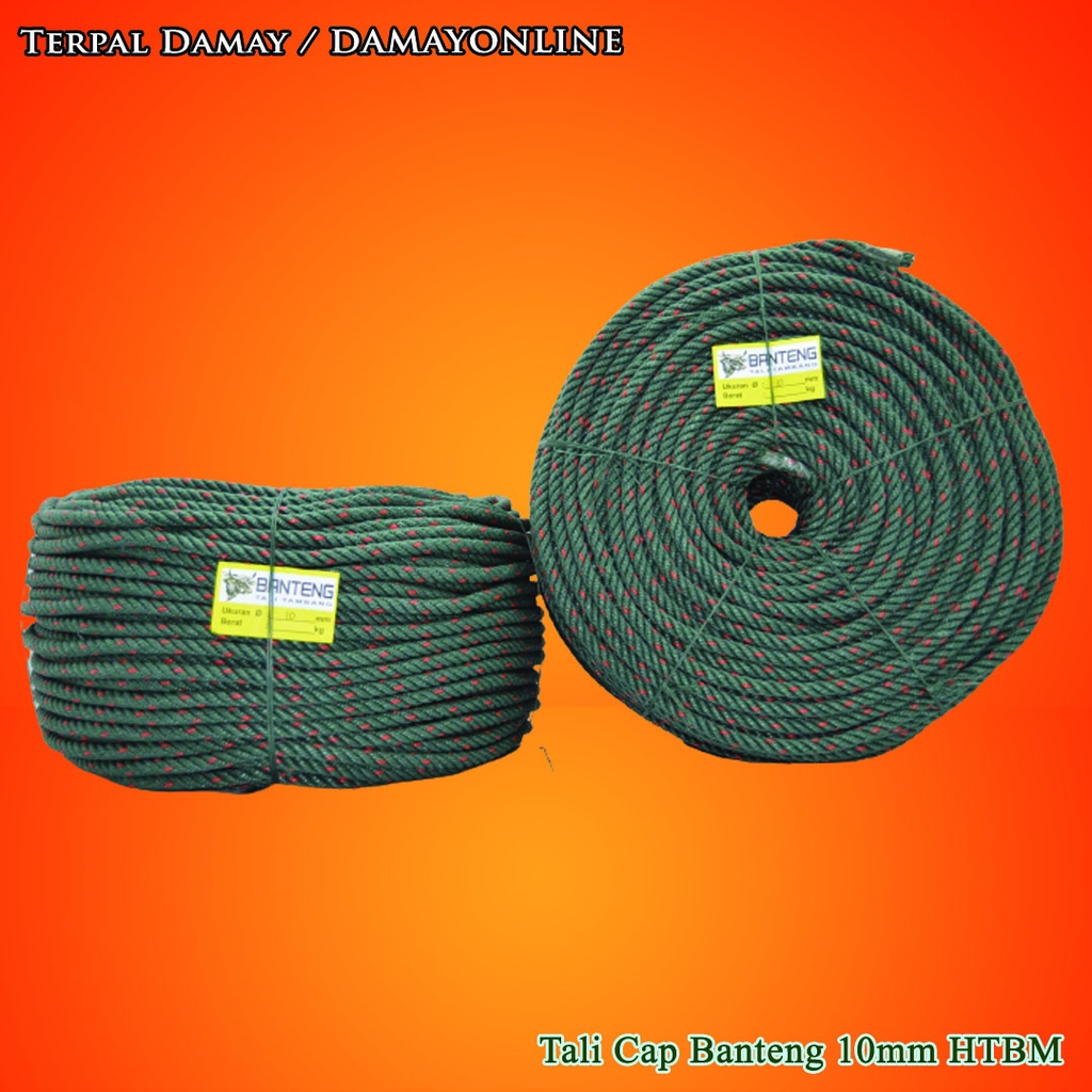 

Tali Tambang 10mm Hijau Bintik Merah / Rol ( Harga Per Rol )