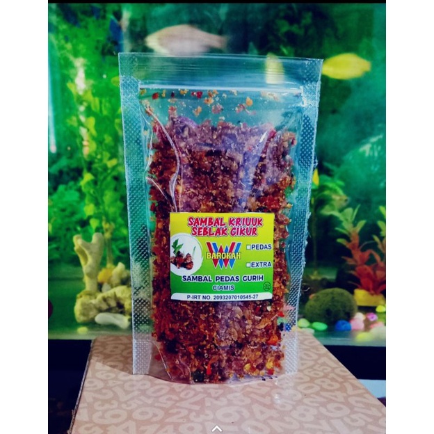 

SAMBAL KRIUK SEBLAK CIKUR rasa cikur dan daun jeruk berat 55gr