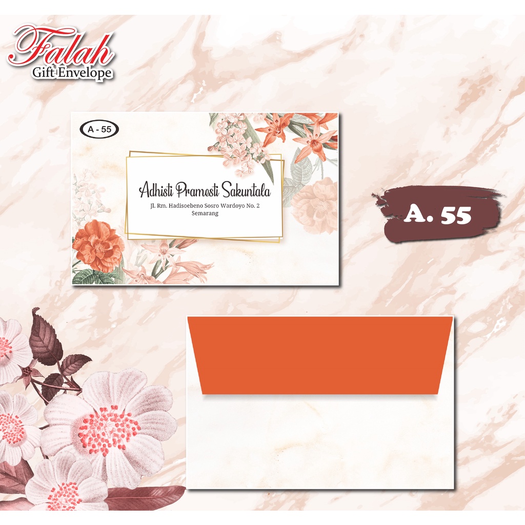 

Amplop Falah atau Angpau Falah kode A 55 muat uang kertas harga termurah